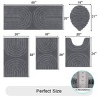 Hebe Bathroom Rugs Set 5 Piece  Plush Absorbent Bath Mats For Bathroom  Non S   