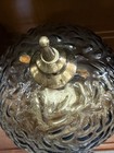 Vtg Mcm Lg Round Glass Hanging Swag Lamp Replacement Globe Light Hanging Shade