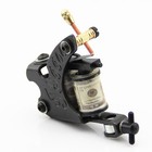 Affordable Pro Black Steel Tattoo Machine 10 Wrap Coils For Liner Shader