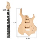 Diy 6 String Flame Shaped Electric Guitar Kits With Mahogany Body maple Neck