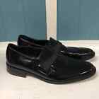 Vtg Nordstrom Brassboot Patent Black Leather Men   s Shoes Size 9 5 Formal Wedding