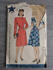 Vintage 1940s Hollywood Patterns 1204 Dress Sewing Pattern Complete