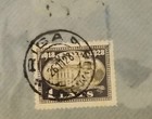 1928 Latvia Riga Stamps Envelope  Insured  Air Mail Cover To London sunbeam Cars