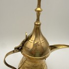 Vintage Islamic Arabic Etched Dallah Brass Coffee Pot Middle Eastern