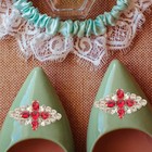 2 Pcs Decorative Shoe Buckle Wedding Heel Clips Crystal Women Decorations