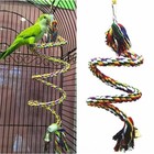 Flexible Cotton Rope Bird Perch - Colorful Climbing Rope Swing For Parrots 50cm 
