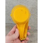 Vintage Yellow Plastic Measuring Cups And Spoons Set 5 Piece Nesting Retro