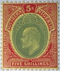 Travelstamps  Southern Nigeria Stamps 5 Shillings Denomination  Mogh