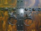 Antique Castle Gothic Door Cast Iron Gargoyle Knockers With Moving Eye 84-1 2x36