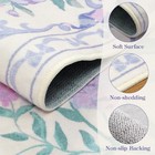 3x5 Nursery Rug  Boho Purple Floral Area Rugs Machine Washable  Soft Ultra 