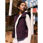 Free People Nature Seeker Puffer Vest Womens L Hooded Quilted Snap Front Active