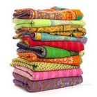 10 Pc Indian Handmade Kantha Quilt Vintage Bedspread Throw Cotton Twin Blanket