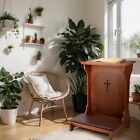 Solid Wood Prayer Kneeler With Cushion   Shelf Home Prayer Bench  Religious Gift