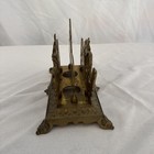 Vintage Bradley   Hubbard Brass Letter Holder Stag And Dogs Heavy Over 3 Lbs