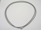 Native American 60    5mm Sterling Silver Bead Navajo Handmade Necklace