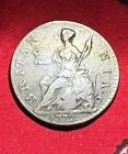 Authentic 1772 George Iii Revolutionary War Non-regal Colonial Halfpenny Clean
