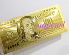 7 Pcs Golden Crafts Banknotes Us   1 2 5 10 20 50 100 Dollar Gift Notes Money