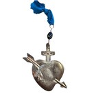 Metal Gold Tone Sacred Heart Immaculate Heart W  Arrow   Cross Milagro Ex Voto
