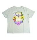 Lightweight Modelo Beer T-shirt Light Green Graphics Floral Large Collectible 