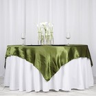 Willow Green Satin 72x72  Square Table Overlay Wedding Party Decorations Dinner