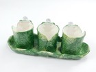 Seymour Mann Polka Dot Frogs Mini Planters W tray Rare  Bernini Design