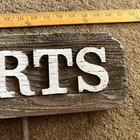 Vintage Wood  Carts Sign  Golf Course Advertising Double Sided