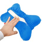 Bone Shape Car Neck Pillow Head Rest Memory Foam Travel Support Cushion Blue