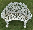 Vintage Victorian Grape Vine Cast Iron Garden Bench Loveseat Patio 33 w Rare Sz
