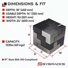 Sysracks 9u Wall Mount Server Rack Cabinet 18  Deep 19  Network Enclosure