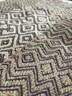 Vintage African Kuba Cloth Textile 19  X 16  Handmade Woven Raffia Geometric