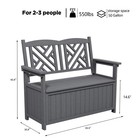 Outdoor Storage Deck Boxes With Backrest Armrest waterproof Patio Storage Box