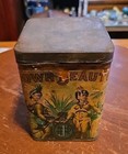 Antique Jacobsen Cigar Davenport Advertising Brown Beauties 25ct Paper Label Tin