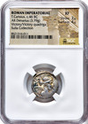 46 Bc Titus Carisius W quadriga Rev  Ancient Roman Silver Denarius Rome Ngc Xf