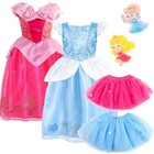  Girls Princess Dress Up Trunk Set  Pretend Play Costume For Kids 3-12 7-8y