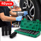 10pcs Metric Deep Impact Socket 1 2  Drive 10mm-24mm 6 Point Sockets W  Case Set