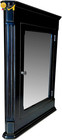 Recessed Medicine Cabinet Vintage Black Wood Bathroom Mirror Storage Organizer