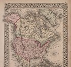 1873 North America Map United States - Canada - Mexico - West Indies 13 5x10 5