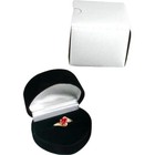 6 Heart Ring Gift Boxes Black Showcase Displays