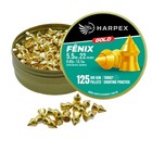 Harpex Fenix 125 Count Gold Coated Pointed 5 5mm  22 Caliber Airgun Pellets