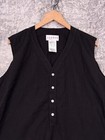 Seeker Top Xl Unisex Adult Black Hemp Organic Cotton Baseball V Tank