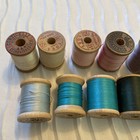 15 Belding Michigan Spools Size A 4 Silk 11  Thread Wood Crafts Antique Estate