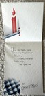 Unused Christmas Scottie Dog Reflection Art Deco Vtg Greeting Card 1930s 1940s B