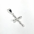 Nail Cross Pendant Charm Crucifix Wire 925 Mex  Sterling Silver Religious 22 5mm
