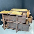 Antique Treadle Sewing Machine Cabinet Wood 2 Drawer Side Frame Right Left
