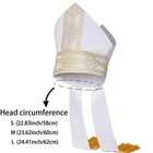 Catholic Bishop Hat Papal Mitre Hat Clergy  Headgear Priest Hat For Liturgical