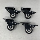 2  Swivel Caster Wheels Set Of 4 Heavy Duty Casters W  Brake Polyurethane