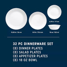 New Corelle Shimmering White 32-piece Dinnerware Set 1151260