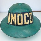 Vintage Amoco American Gas Oil Pith Helmet Hard Hat Advertising Service Uniform