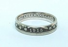 Coin Ring Handmade From 100 Year Old Silver Barber Quarter Sizes 4-8 Thin Band