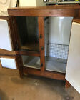Antique Ice Box Refrigerator  1900 s    natural Wood    Belding Hall